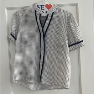 Monteau Black and White Polka Dot Blouse